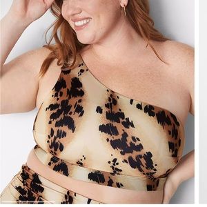 Leopard print bathing suit top